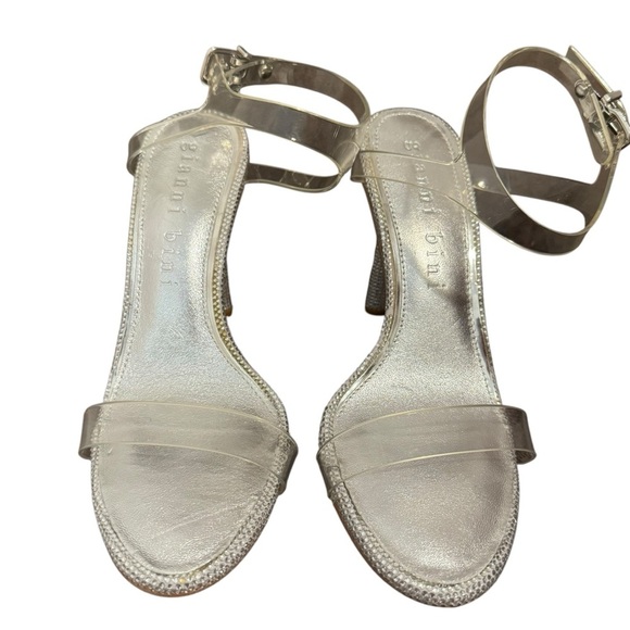Gianni Bini Karina Bling Clear Strappy Heels Women's size 7.5 - Picture 6 of 11